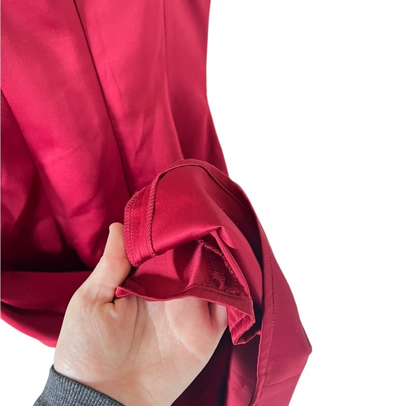 COPY - House of CB Anja Satin Corset Red Midi Dress - Picture 6 of 16